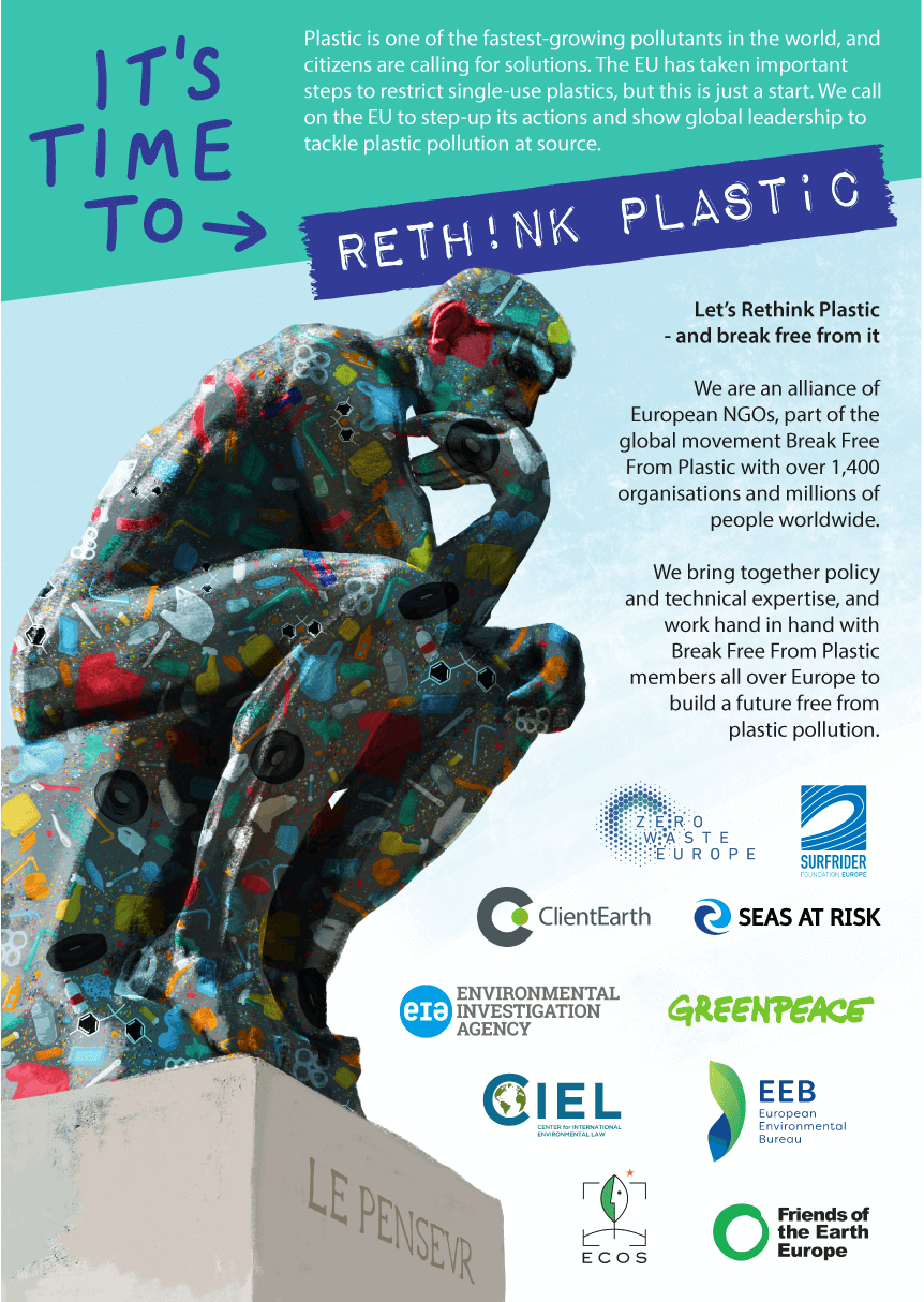 Rethink Plastic - Le Penseur